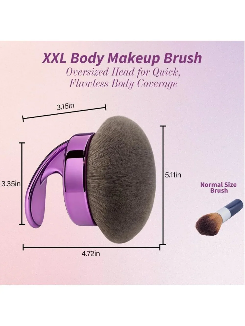 Ultra Large Body Makeup Brush for Self Tanner & Bronzer - Kabuki Blending Tool